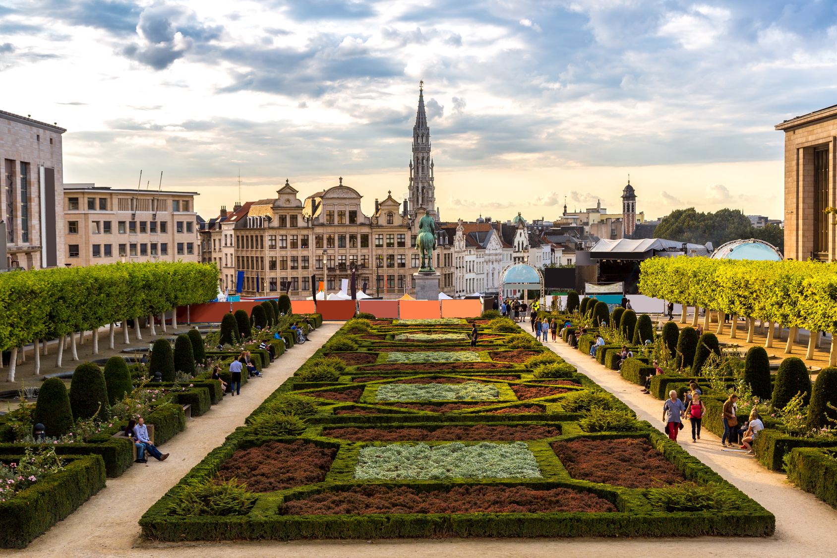 Европейски форма. Бельгия қироллиги. Узнаваемый вид Брюсселя. Cityscape Brussel.