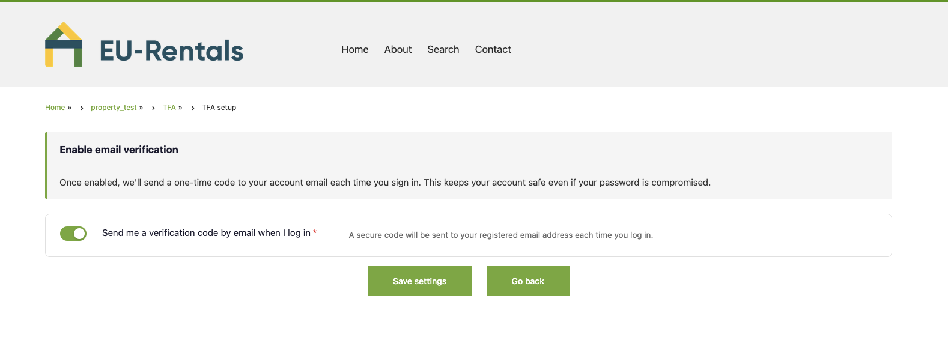 Send verification code